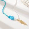 Necklace Copper Natural Baroque Pearl Animal Zodiac Electroplating Multipendant Minimalist Style
