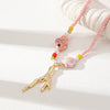 Necklace Copper Natural Baroque Pearl Animal Zodiac Electroplating Multipendant Minimalist Style
