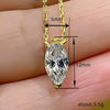 Necklace Copper O Chain Geometric Style Horse Eye Mixed Gemstone Inlay Zirconia