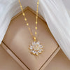 Necklace Copper Pendant Stainless Steel Chain Geometric Style Electroplating For Women