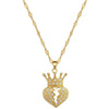 Necklace Copper Pendant Stainless Steel Chain Heart Crown Geometric Light Luxury Elegant Gorgeous Unisex