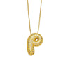 Necklace Copper Plated 18K Gold With Letter Pattern Box Chain Minimalist Style