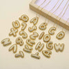 Necklace Copper Plated 18K Gold With Letter Pattern Box Chain Minimalist Style