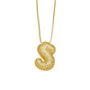 Necklace Copper Plated 18K Gold With Letter Pattern Box Chain Minimalist Style