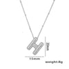 Necklace Copper Plated Real Gold Micro Inlaid Zircon Geometric Balloon Letter Pendant Simple Style