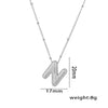 Necklace Copper Plated Real Gold Micro Inlaid Zircon Geometric Balloon Letter Pendant Simple Style