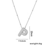 Necklace Copper Plated Real Gold Micro Inlaid Zircon Geometric Balloon Letter Pendant Simple Style