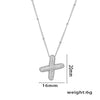 Necklace Copper Plated Real Gold Micro Inlaid Zircon Geometric Balloon Letter Pendant Simple Style