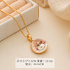 Necklace Copper Plated With Real Gold Freshwater Pearls Geometric Flower Leaf Pattern Electroplating Light Luxury Niche Clavicle Chain For Women French Retro Style