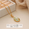 Necklace Copper Plated With Real Gold Freshwater Pearls Geometric Flower Leaf Pattern Electroplating Light Luxury Niche Clavicle Chain For Women French Retro Style