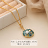 Necklace Copper Plated With Real Gold Freshwater Pearls Geometric Flower Leaf Pattern Electroplating Light Luxury Niche Clavicle Chain For Women French Retro Style