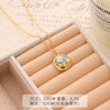 Necklace Copper Plated With Real Gold Freshwater Pearls Geometric Flower Leaf Pattern Electroplating Light Luxury Niche Clavicle Chain For Women French Retro Style