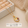 Necklace Copper Plated With Real Gold Freshwater Pearls Geometric Flower Leaf Pattern Electroplating Light Luxury Niche Clavicle Chain For Women French Retro Style