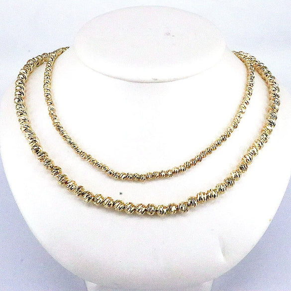 Necklace Copper Punk Geometric Mixed Gem Inlay Electroplating Water Wave Chain Women