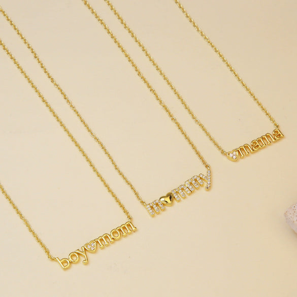 Necklace Copper Real Gold Electroplating O Word Chain Style For Women