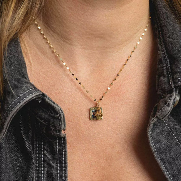 Necklace Copper Real Gold Plated Flower Rhinestones Electroplating