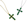 Necklace Copper Titanium Steel Electroplated Mixed Gemstone Pendant Simple O Word Chain Jewelry For Women