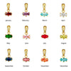 Necklace Copper Titanium Steel Geometric Old Style Electroplating Marquise Birthstone Pendant O Word Chain