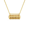 Necklace Copper Titanium Steel Geometric Pattern Round Zircon Pendant Electroplating Simple Design