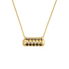 Necklace Copper Titanium Steel Geometric Pattern Round Zircon Pendant Electroplating Simple Design