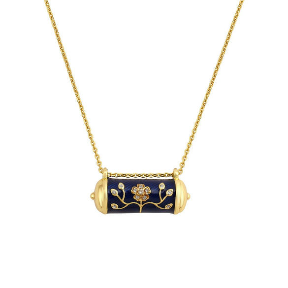 Necklace Copper Titanium Steel Geometric Pattern Round Zircon Pendant Electroplating Simple Design