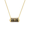 Necklace Copper Titanium Steel Geometric Pattern Round Zircon Pendant Electroplating Simple Design