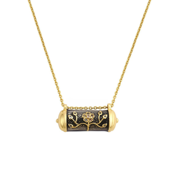 Necklace Copper Titanium Steel Geometric Pattern Round Zircon Pendant Electroplating Simple Design
