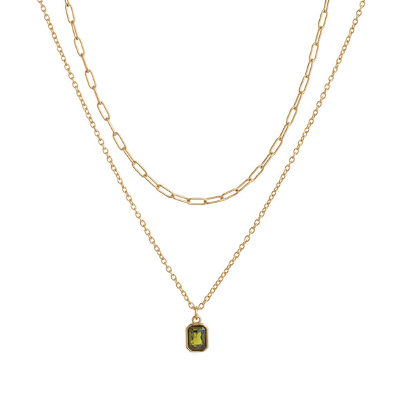 Necklace Copper Titanium Steel Retro Geometric Pendant Electroplating