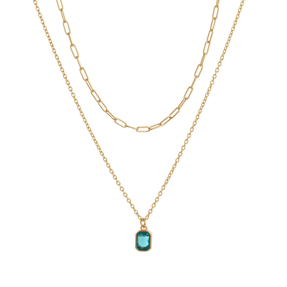 Necklace Copper Titanium Steel Retro Geometric Pendant Electroplating