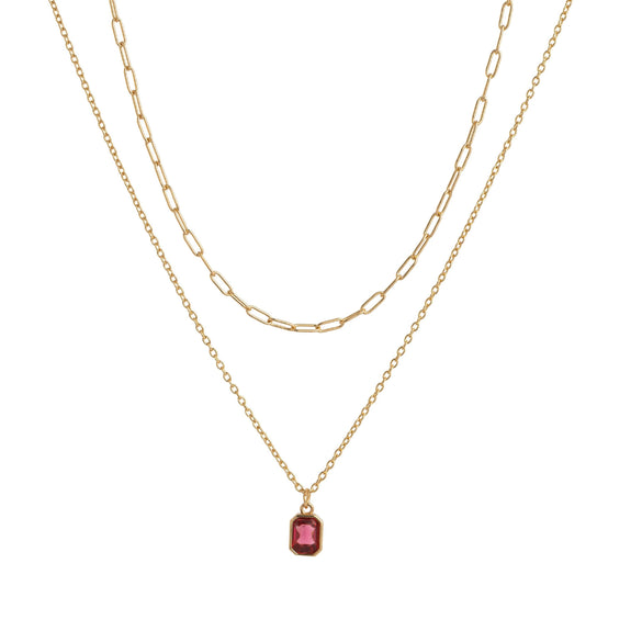 Necklace Copper Titanium Steel Retro Geometric Pendant Electroplating