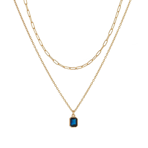 Necklace Copper Titanium Steel Retro Geometric Pendant Electroplating