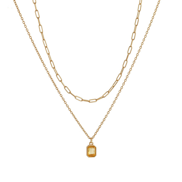 Necklace Copper Titanium Steel Retro Geometric Pendant Electroplating