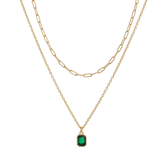 Necklace Copper Titanium Steel Retro Geometric Pendant Electroplating