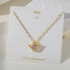 Necklace Copper Titanium Steel Star Heart Shape Bow Electroplating Women's Niche Light Luxury Pendant Accessories Clavicle Chain