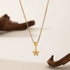 Necklace Copper Titanium Steel Star Heart Shape Bow Electroplating Women's Niche Light Luxury Pendant Accessories Clavicle Chain