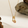 Necklace Copper Titanium Steel Star Heart Shape Bow Electroplating Women's Niche Light Luxury Pendant Accessories Clavicle Chain