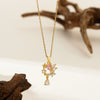 Necklace Copper Titanium Steel Star Heart Shape Bow Electroplating Women's Niche Light Luxury Pendant Accessories Clavicle Chain