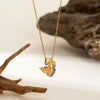 Necklace Copper Titanium Steel Star Heart Shape Bow Electroplating Women's Niche Light Luxury Pendant Accessories Clavicle Chain