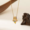 Necklace Copper Titanium Steel Star Heart Shape Bow Electroplating Women's Niche Light Luxury Pendant Accessories Clavicle Chain