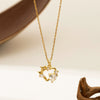 Necklace Copper Titanium Steel Star Heart Shape Bow Electroplating Women's Niche Light Luxury Pendant Accessories Clavicle Chain