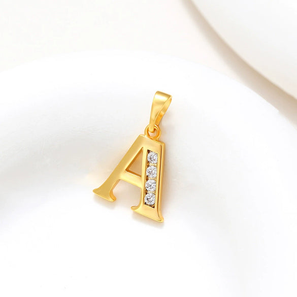 Necklace Copper Zinc Alloy Goldplated Letter Hiphop Jewelry Pendant Women