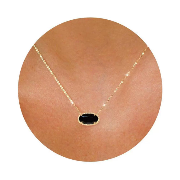 Necklace Copper Zircon Geometric Electroplating Fashion Niche Personality Jewelry