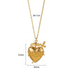 Necklace Copper Zircon Heart Shape Love Arrow Flower Pendant Fashion