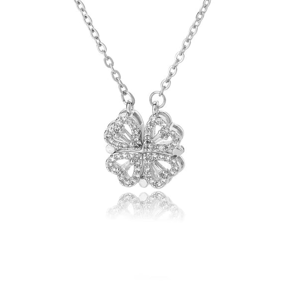 Necklace Copper Zircon Heart Shape Love Arrow Flower Pendant Fashion
