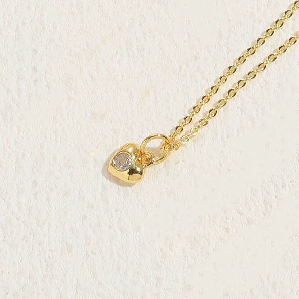 Necklace Copper Zircon Sixpointed Star Geometric Electroplating Ochain