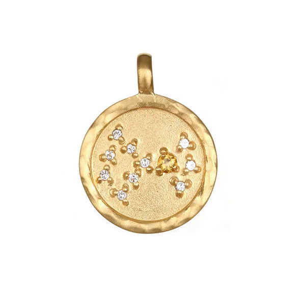 Necklace Copper Zircon Twelve Constellation Animal Zodiac Real Gold Plated