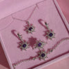 Necklace Copper Zircon Vintage Literature And Art Geometric Diamond Inlaid