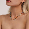 Necklace Crystal Stone Imitation Pearl Geometric Light Luxury Electroplated