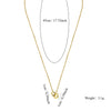 Necklace Doublering Goldplated Copper Geometric Cross Chain Electroplated Style Women's