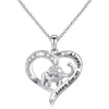 Necklace Elephant Zodiac Love Shaped Copper Mixed Gemstone Inlay Zirconia O Chain Women's